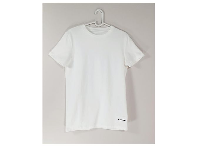 T-shirt Jil Sander Bianca con Logo in Cotone M Bianco