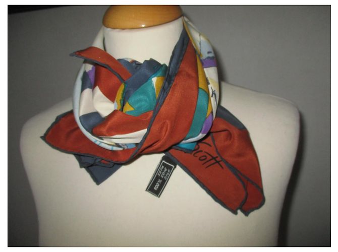 Sciarpa in seta Ken Scott La Frégate Multicolore
