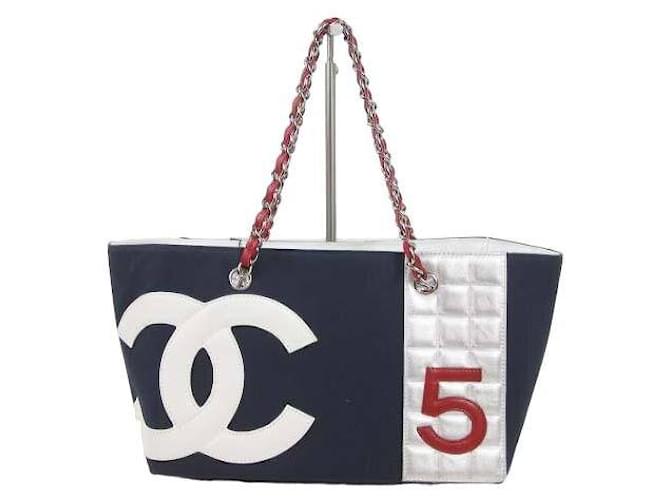 Chanel handbag Blue Leather  ref.887949
