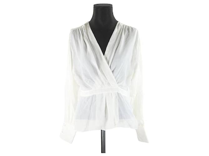 Blouse The Kooples 36 White Viscose  ref.888045