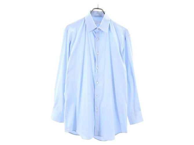 *Camicia a maniche lunghe azzurra in cotone Prada Blu chiaro  ref.888175