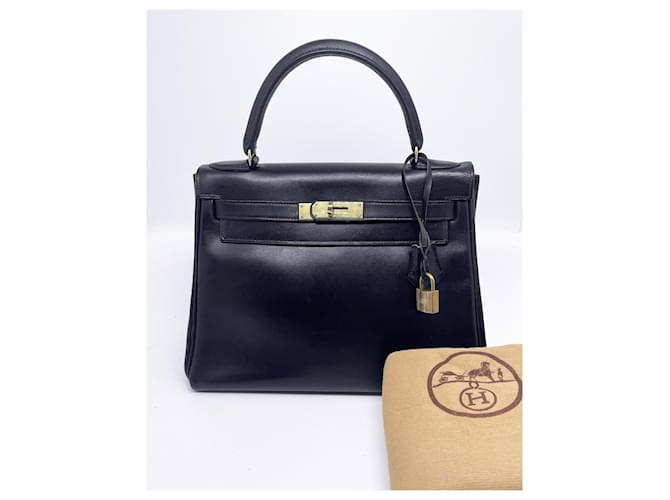 Kelly Hermès Handbags Black Leather  ref.888176