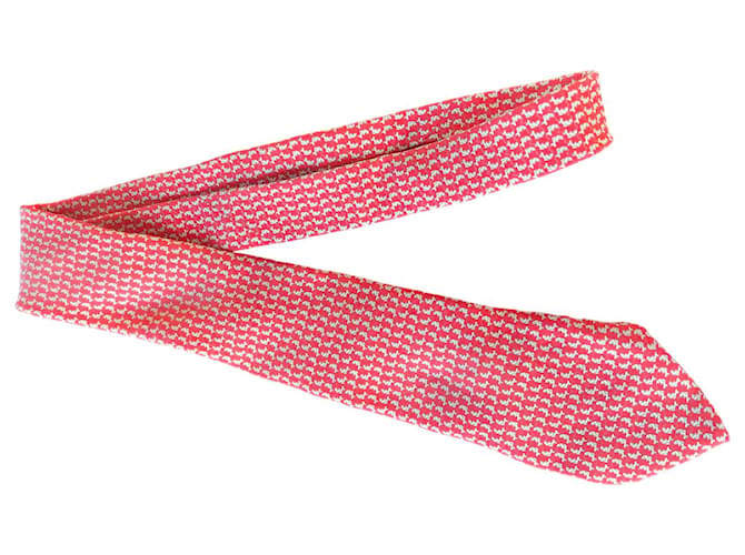 Salvatore Ferragamo Krawatten Rot Seide  ref.888181