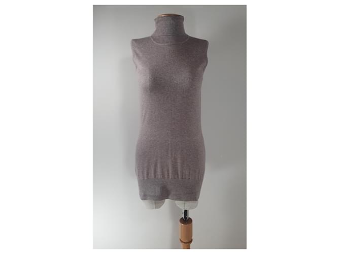 Autre Marque Knitwear Beige Grey Silk Cashmere Wool  ref.888197