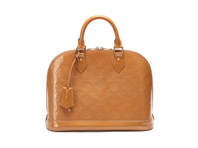 Louis Vuitton Monogram Vernis Alma PM Beige Leather Patent leather  ref.888223