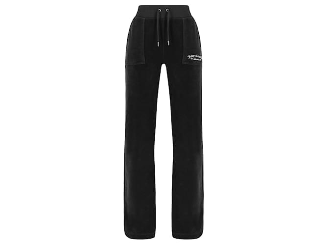 Juicy Couture Pantalones, polainas Negro Algodón Poliéster  ref.888232