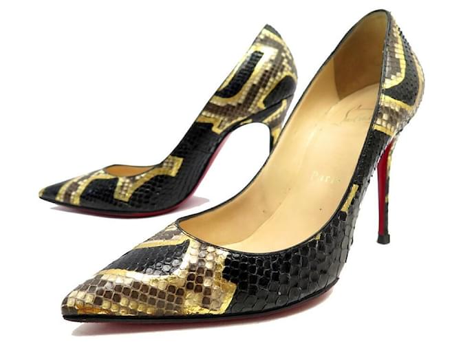 CHRISTIAN LOUBOUTIN SHOES KATE PUMPS 36.5 LEATHER PYTHON SHOES Multiple colors Exotic leather  ref.888296