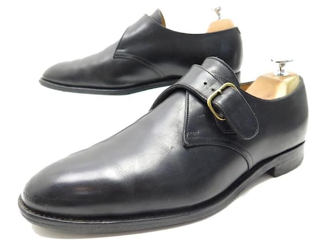 JOHN LOBB SHOES LOAFERS WITH FOULD BUCKLE 8EE 42 L LEATHER LOAFERS SHOES Black  ref.888313
