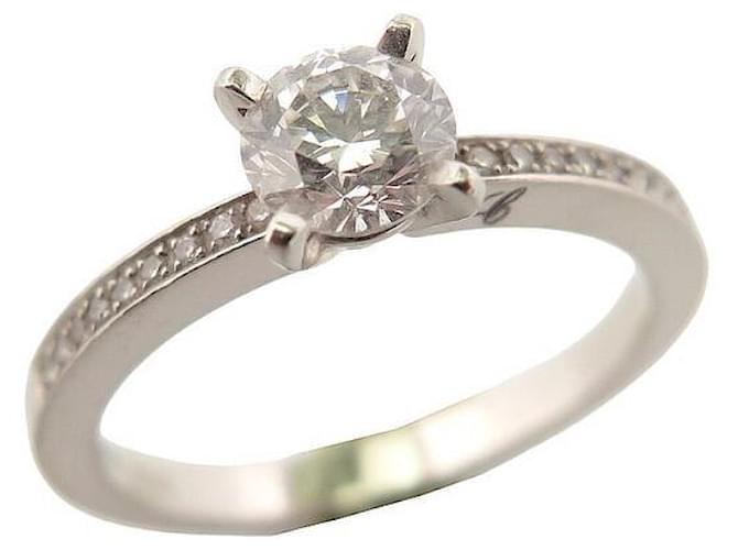CHOPARD SOLITAIRE RING 829074-9006 FOR EVER T50 IN PLATINUM DIAMONDS 0.5ct Silvery White gold  ref.888348