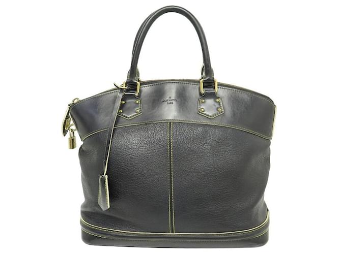 Louis Vuitton Lockit Black Suhali Leather Mm Bag Tote