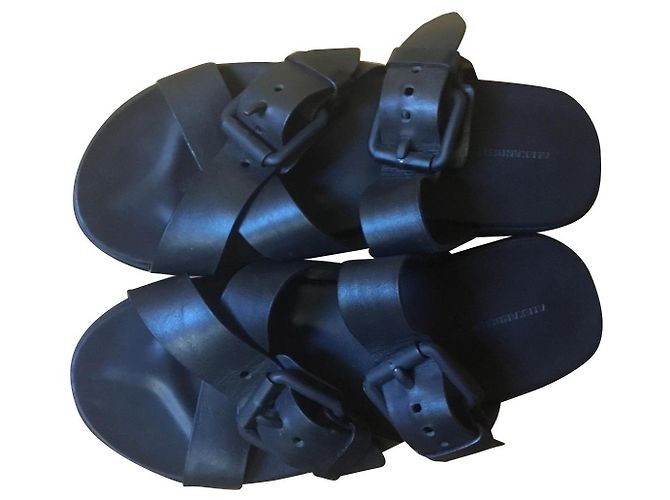 Mule Alexander Wang Kriss in pelle nera Nero