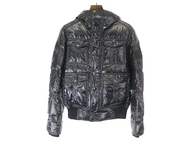 *GUCCI Gucci  Logo Patch Nylon Down Jacket Black Size: 44 men's Polyurethane  ref.888673