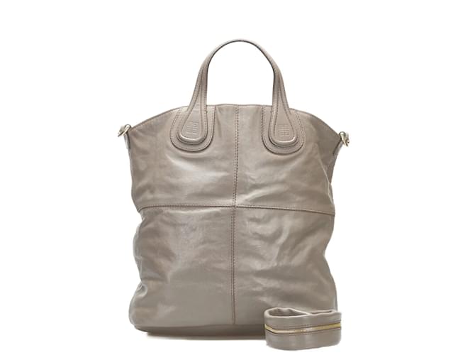 Givenchy Nightingale Leather Tote Grey Pony-style calfskin  ref.888805