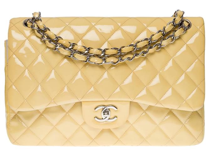 Chanel Quilted Caramel Lambskin Classic Jumbo Double Flap Bag For
