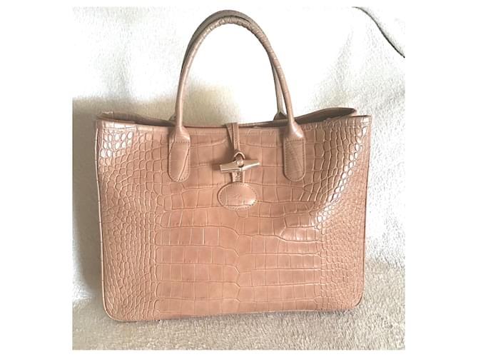 Longchamp Reed Pink Exotic leather  ref.888997