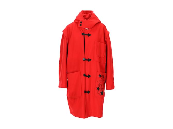 JC de Castelbajac Vintage Red Coat with Hoodie  ref.889017