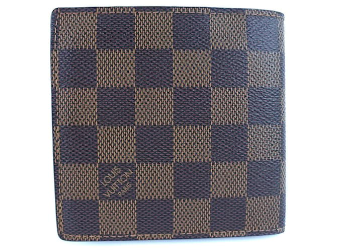 Louis Vuitton Portefeuille marco Brown Cloth  ref.889291