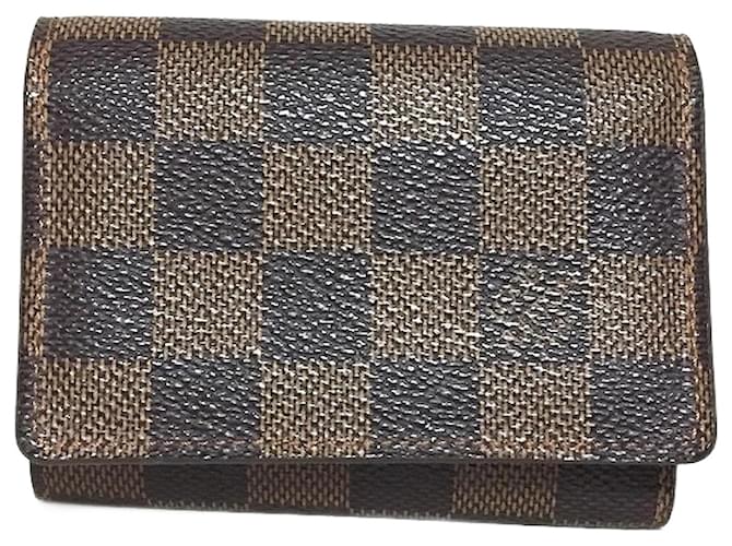 Louis Vuitton Enveloppe Carte de visite Brown Cloth  ref.889437