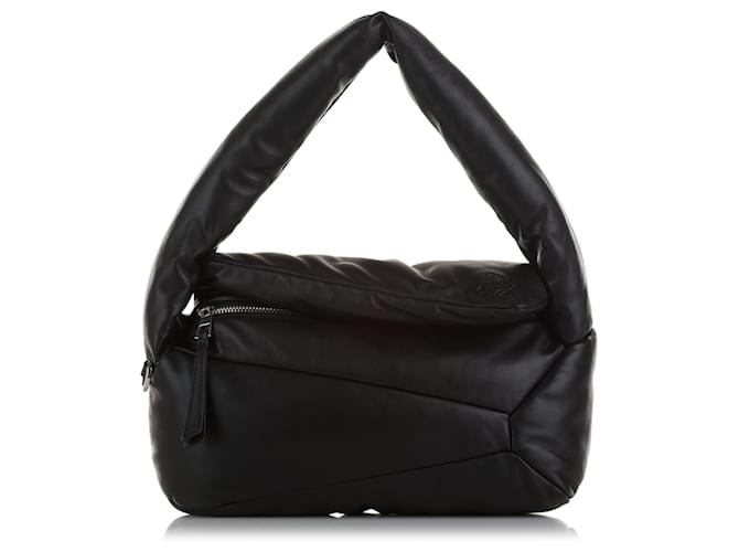 Loewe Black Puffer Puzzle Shoulder Bag Leather  ref.889831