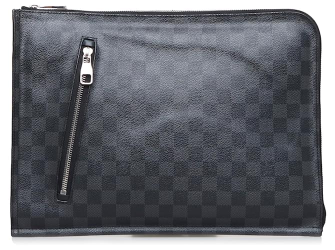 Louis Vuitton Black Damier Graphite Poche-Documents Portfolio Cloth  ref.889840