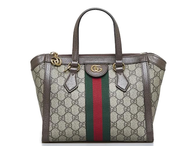 Gucci Small GG Supreme Ophidia Tote Bag 547551 Beige Cloth  ref.889878