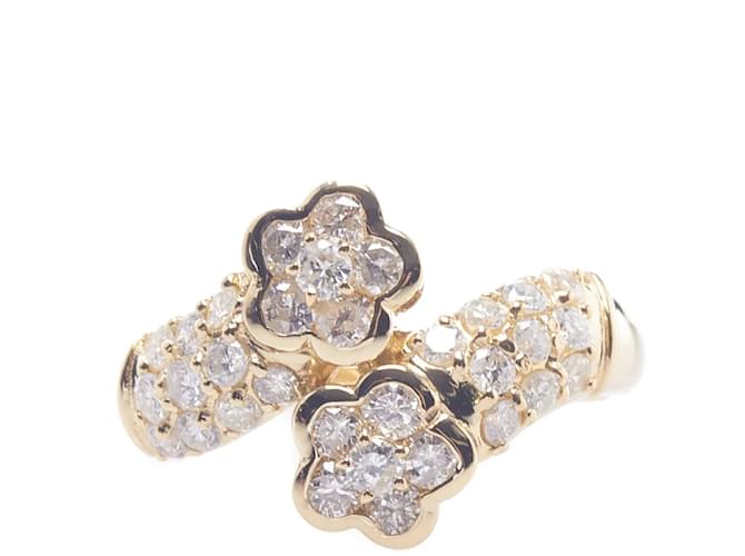 & Other Stories 18K-Diamant-Blumenring Golden Metall Gold  ref.889883
