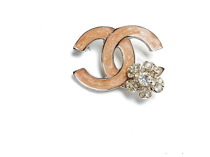 Spilla Chanel Logo CC Argentata Argento