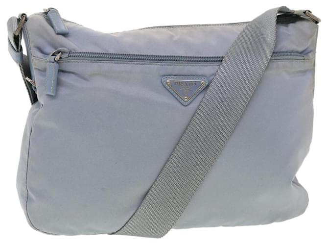 PRADA Shoulder Bag Nylon Light Blue Auth am4160  ref.890003