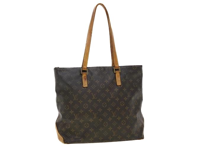 Louis Vuitton Womens Cabas Mezzo Brown Monogram Canvas M51151 Tote Handbag