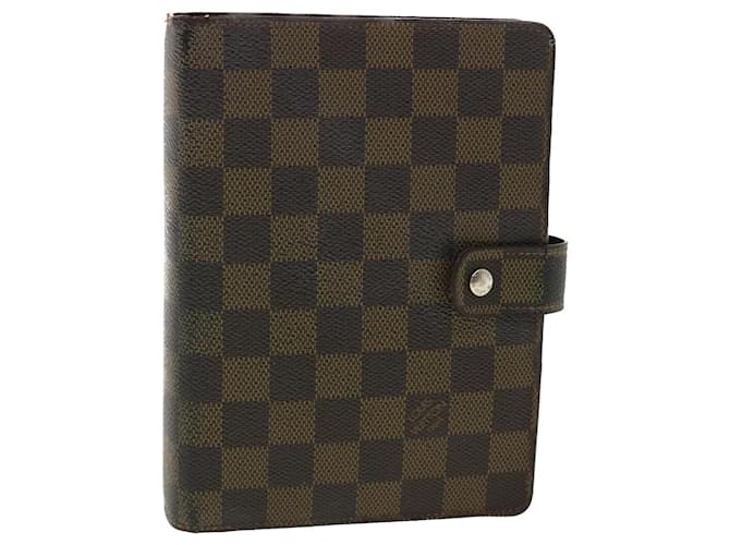 LOUIS VUITTON Damier Ebene Agenda MM Day Planner Cover R20240 Autenticação de LV 40473  ref.890127