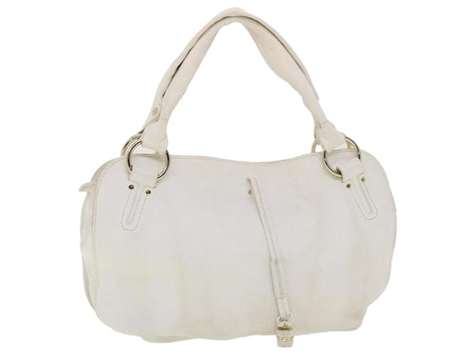 Céline CELINE Shoulder Bag Leather White PP-SA-1027 Auth th3524  ref.890205