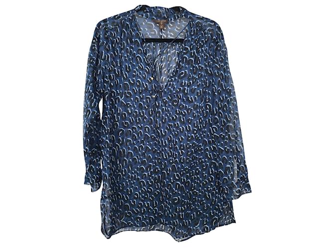Louis Vuitton tunics Blue Multiple colors Cotton  ref.889012