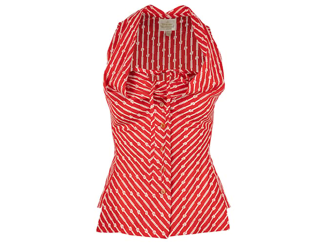 Top in cotone rosso Vivienne Westwood  ref.889121