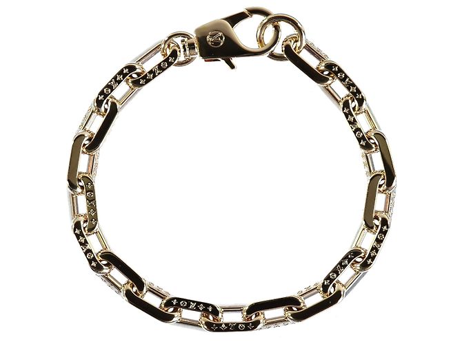 Graceful Louis Vuitton Edge Necklace MM Golden Metallic