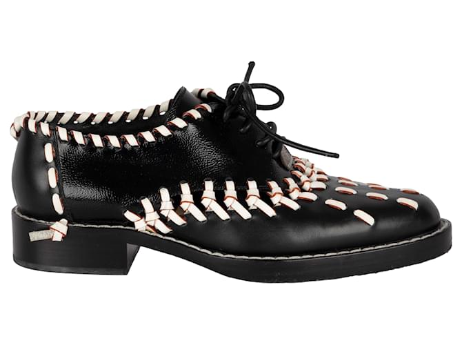 Louis Vuitton Manga Braided Oxford Shoes Black Leather  ref.889161