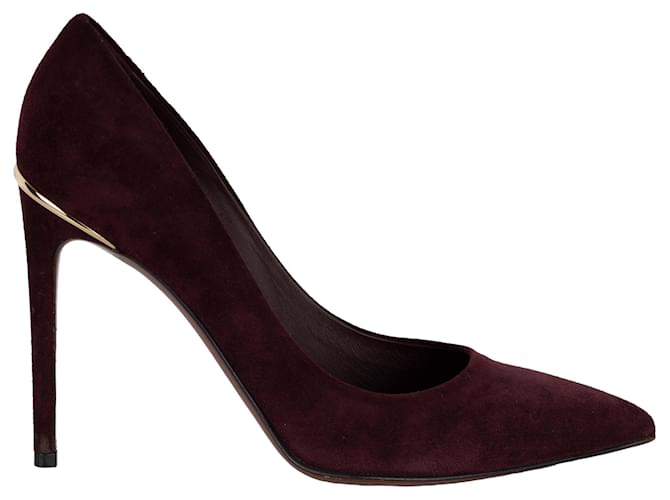 Louis Vuitton Eyeline-Pumps aus Wildleder Rot Bordeaux Schweden  ref.889191