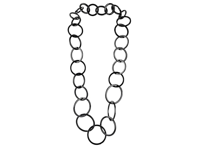 Miu Miu Loop Necklace Black Plastic ref.889223 - Joli Closet