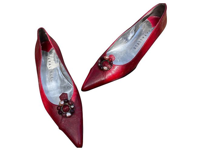Autre Marque Parallèle Ballerinas aus Leder Rot
