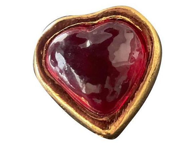 Broche Yves Saint Laurent plaquée or Bijouterie dorée 