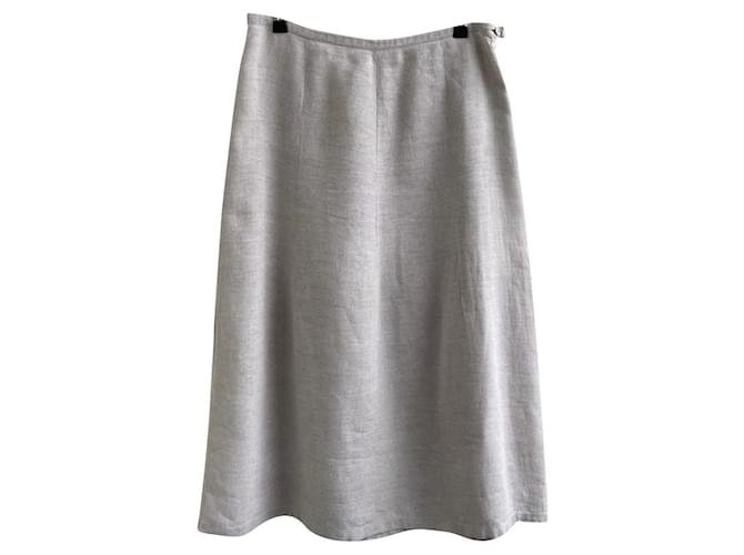 Agnès b. Skirts Grey Linen  ref.889937
