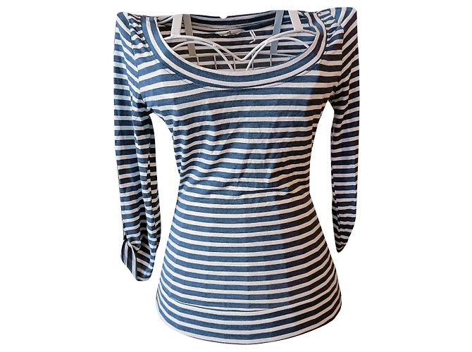 Top marinaro Guess blu navy in cotone
