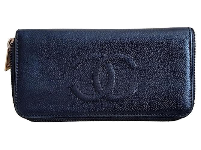 Chanel Wallets Black Leather  ref.889979