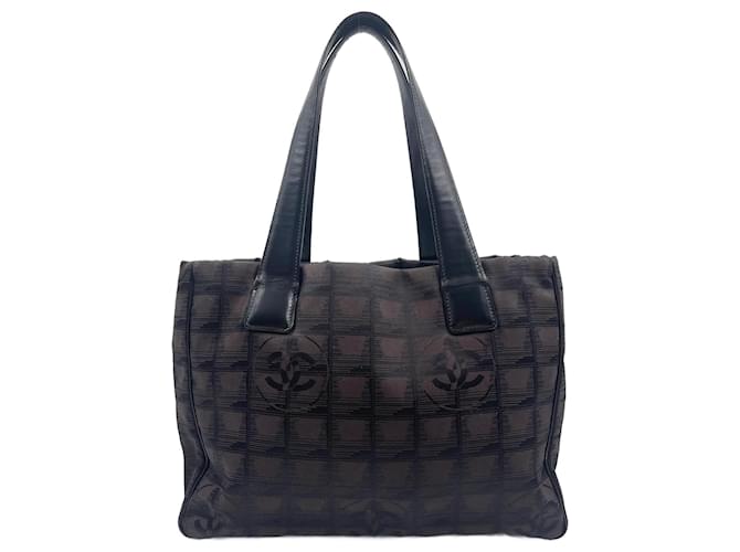 Black Polyester New Travel Line Tote Chanel Bag  ref.890508