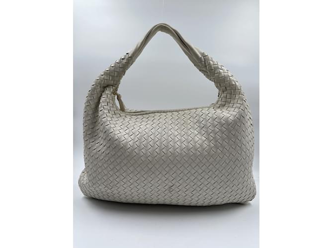 Bottega Veneta White Leather Large Veneta  ref.890546