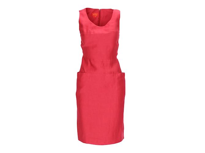 Vestido de lino Red Label de Vivienne Westwood Roja  ref.890548