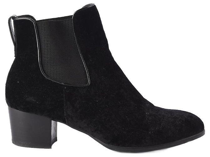 HOGAN Botines EU 38 terciopelo Negro