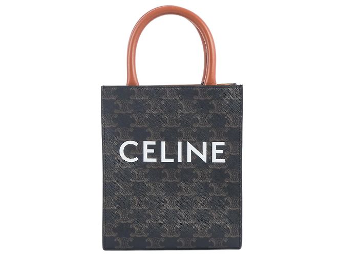 Triomphe Céline CELINE Handtaschen Stoff Kamel