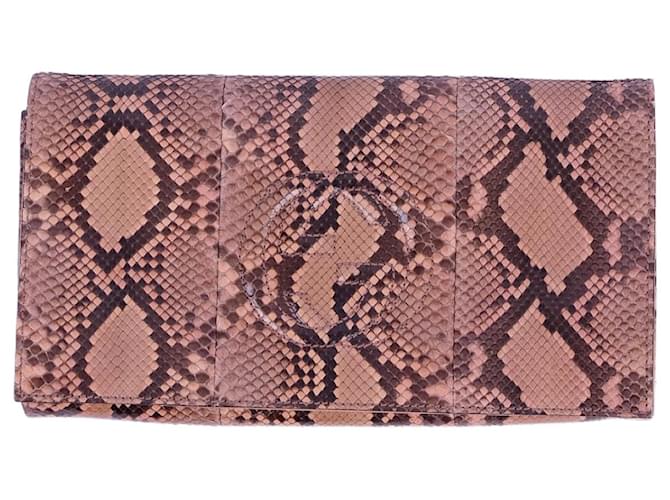 GUCCI  Clutch bags T.  Exotic leathers Brown  ref.890569