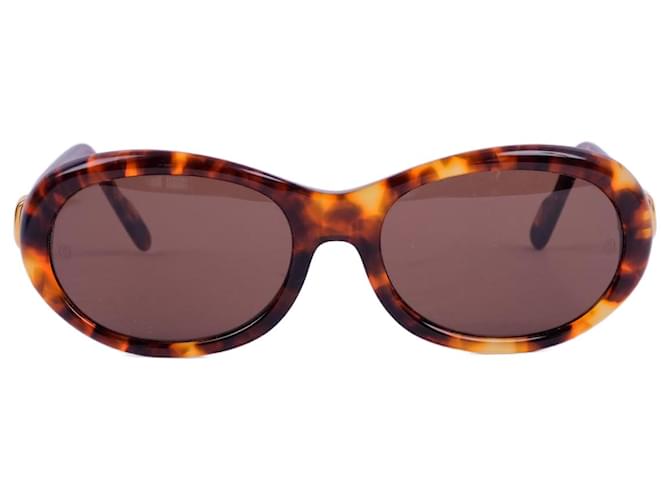 Óculos de sol CARTIER Plástico Marrom  ref.890585