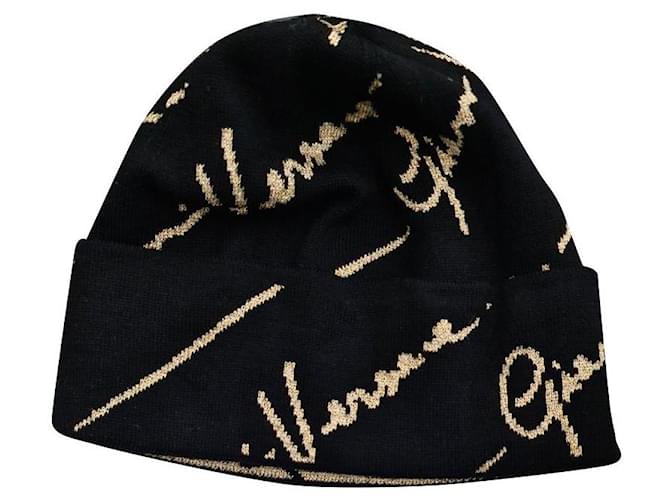 Versace GV Signature Pattern Hat - Unisex (men / Women) Black  ref.890607